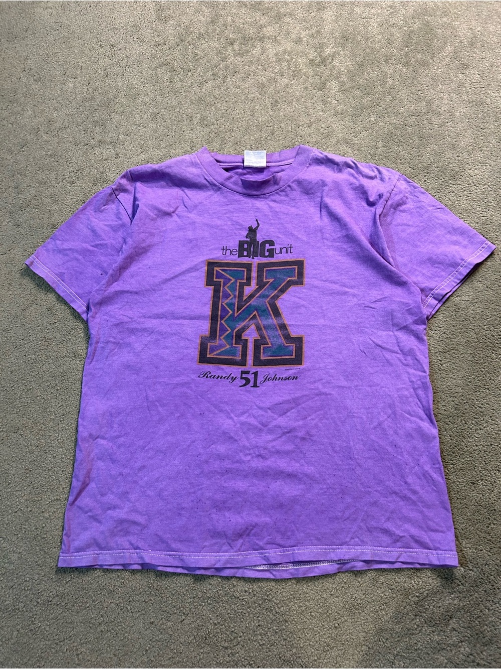 Vintage 90s MLB Randy Johnson Big Unit T Shirt Size XL Baseball